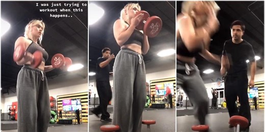 Dramatic video shows a woman confronting a harasser at the gym