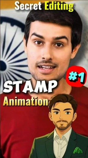 Secret Editing Tricks✨️| STAMP Animation #1 ‎⁨@dhruvrathee⁩ #capcut #animation #edit #dhruvrathee