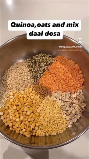 Protein Powerhouse Dosa | Quinoa Oats Mixed Daal Instant Dosa | No Fermentation Healthy Recipe