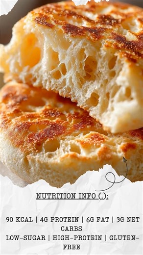 Timless kitchen on Instagram: "High-Protein English Muffin (Microwave Version) Nutrition (per muffin): ✅ 90 kcal | 4g protein | 6g fat | 3g net carbs ✅ Low-sugar | High-protein | Gluten-free Ingredients (Serves 1): 1 egg 2 tbsp almond flour 1 tbsp plain Greek yogurt 1/4 tsp baking powder Pinch of salt Instructions: Mix the Batter: In a small microwave-safe ramekin or mug (about 4 inches wide), whisk the egg. Stir in almond flour, Greek yogurt, baking powder, and a pinch of salt. Mix until smooth