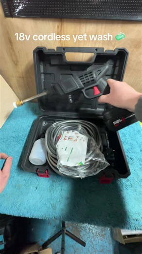 18V Cordless Jet Wash with Accessories for Quick Cleaning