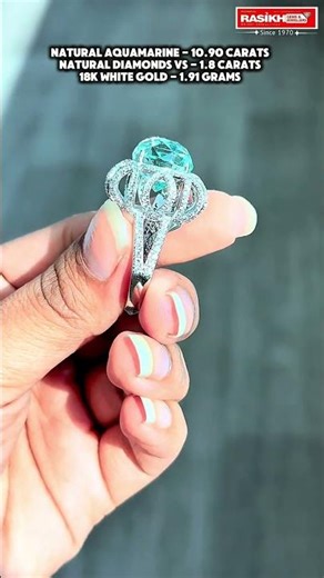 A Masterpiece in Aquamarine & Diamonds💎 #RasikhGemsDubai