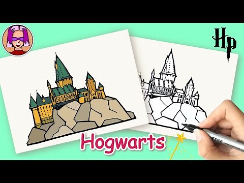 How to Draw Hogwarts | School of Wizardry Harry Potter