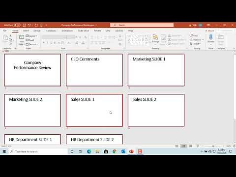How to Create Sections for a Presentation in Power Point - Office 365