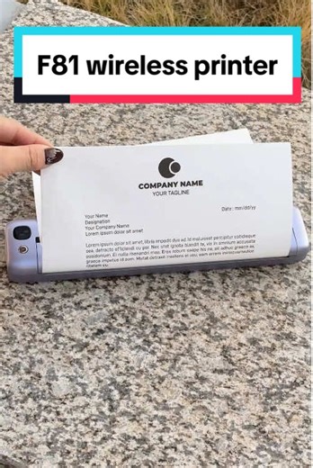 Discover the F81 Portable Ink-Free Printer