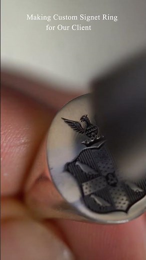 Custom Family Crest Ring Making #crestring #familycrestring #customsignetring #minimalistdesigns