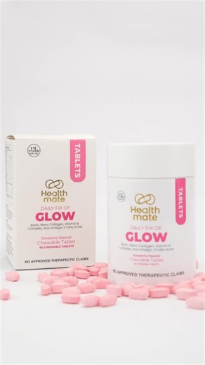 Healthmate on Instagram: "Radiate beauty from the inside out with Healthmate Glow! ✨ Packed with Biotin, Nano Collagen, Omega-3, and Vitamin B Complex — for skin that glows, hair that shines, and nails that thrive. 🌸💫 Embrace the glow-up and bloom with confidence! 💖 #HealthmateGlow #RadiantSkin #BloomingBeauty"