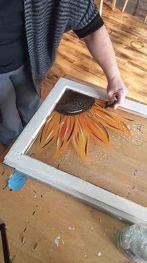 Easy way to remove acrylic paint from window. #artmas #window #acrylicpainting #painting #cleaninghacks