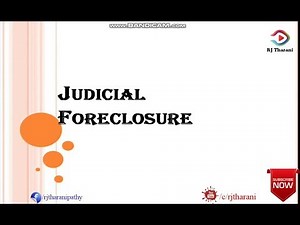 Judicial Foreclosure Step by Step Explanation | Title Search | RJ Tharani |