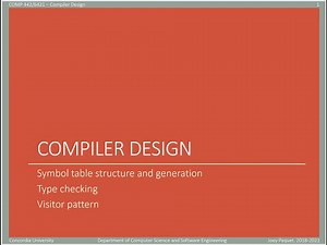 COMP442/6421 - Compiler Design - week 8 - AST traversal using the Visitor pattern