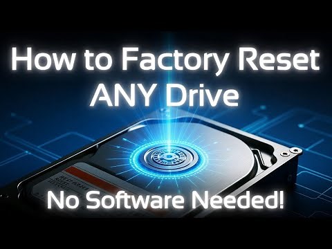 Reset Your Storage Drive to Factory Settings – Full Walkthrough