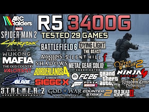 Ryzen 5 3400G in late 2025 : Test in 29 Games - Gaming Test in 2025