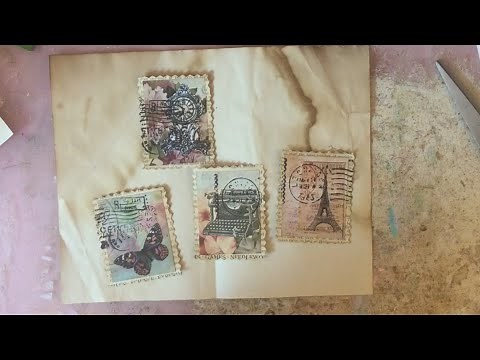 TUTORIAL - Making Faux Postage Stamps - Inspired by Anne-Lise Ryan