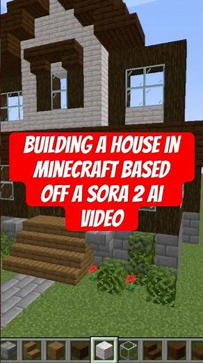 Building a house in Minecraft based off an AI video #minecraft #minecraftgameplay #minecraftbuilding