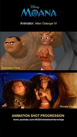 Moana Punching Face Maui Shot Progression #shorts