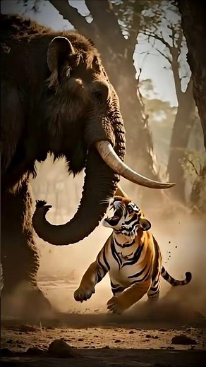 Epic Prehistoric Battle: Smilodon vs Mammoth — (4.5 Million Years Ago)