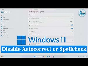✅ How To Disable Autocorrect or Spellcheck in Windows 11