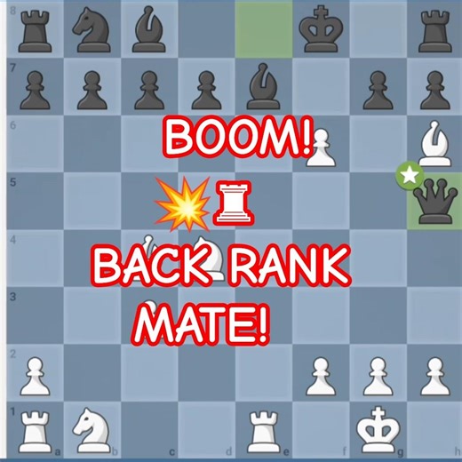 "He Took My Queen… Then THIS Happened! ♜💥 Back Rank Mate!"