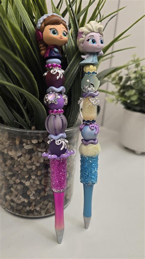 Princess Sisters - 2 Beadable Pens - Custom Pens - Etsy