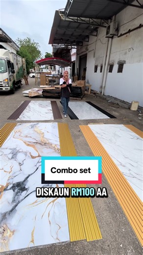 Uv Marble Board and Fluted Panel Combo Set in 2026