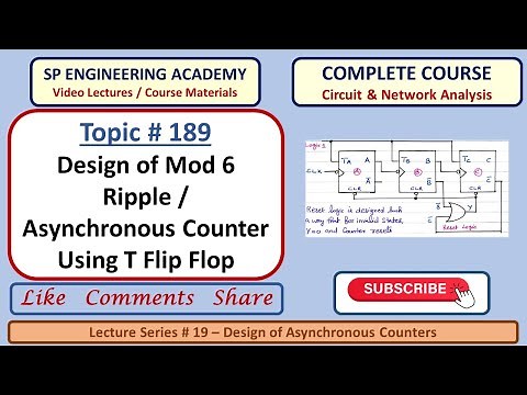 189 Design of Mod 6 Ripple Asynchronous Counter Using T Flip Flop