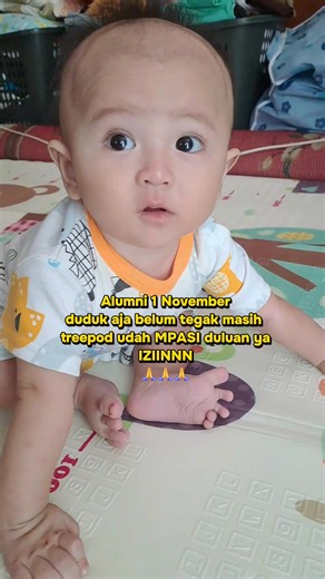 1 November udh MPASI, masyaaAllah tidurnya jadi lebih nyenyak pula #mpasi