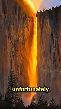 WATERFALL of FIRE | Yosemite firefall #nature #science #sciencefacts #interesting #funny #yosemite