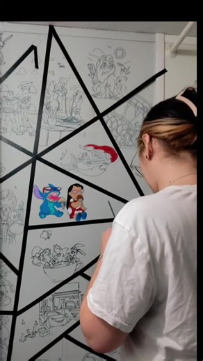 day 6 Disney Wall #paint #disney #characters
