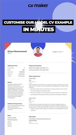 Create a Standout Model CV!