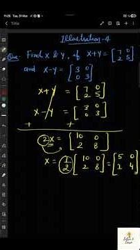 Illustration 4 - Matrices #solve #exam #basicproblems #calculus #matricesquestion #mathematics