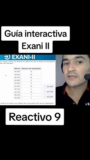 Exani II, guía interactiva, reactivo 9, pensamiento matemático #guiaexaniii #exani #exani2 #profecristian #nuevoexaniii2023 #exanii #exaniii #exani2023 #nuevoexani2 #pasatuexani