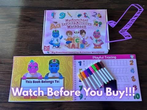 Curious 2 Learn Hardcover Preschool Activity Workbook for Kids Ages 3–5 – 32 Montessori Learning Act