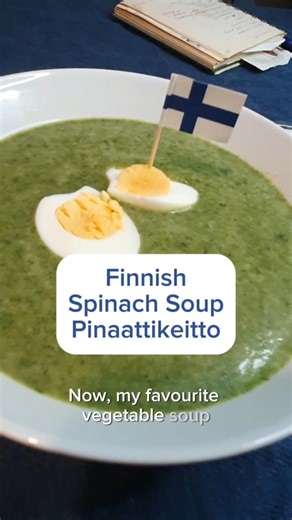 61K views · 808 reactions | Let's make Finnish spinach soup! The whole boiled eggs are the thing all foreigers seem to think weird.. I think those are the best part with soup! Great soup year round as you can use fresh or frozen spinach.塞 #cooking #spinach #vegetablesoup #souprecipe | Feels like Finland | Facebook