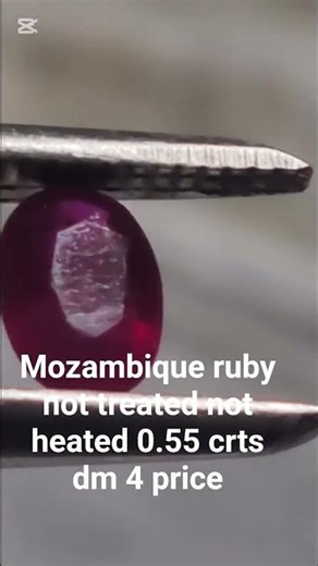 natural mozambique pigeon blood red ruby not treated not heated