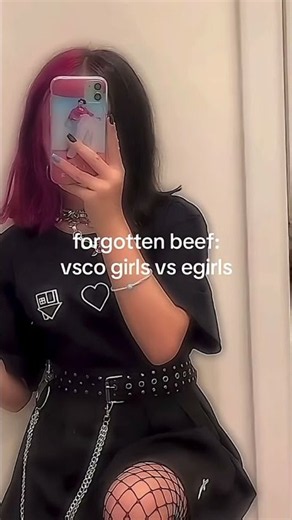 Missing the VSCO girl vs E-girl era so much #throwback #aesthetic #fyp