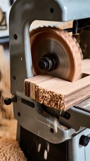a traditional wood planer machine in operation #wood