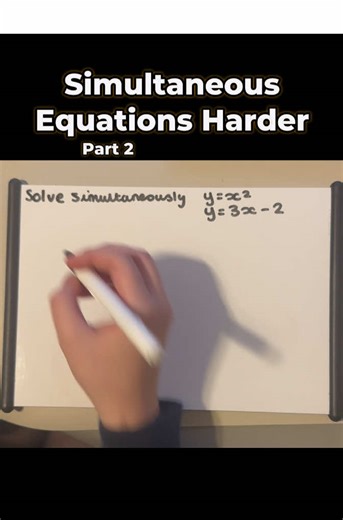 Two answers, one problem 👀 Did you get both solutions or did one catch you out? Follow Maths With Leon for more GCSE questions explained clearly #gcsemaths #simultaneousequations #quadraticequations #quadratics #learnontiktok