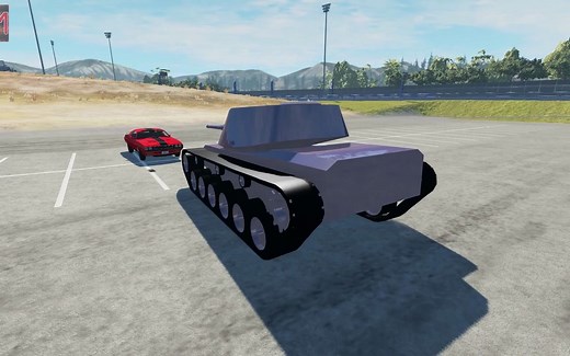 坦克VS汽车- BeamNG Drive - CM