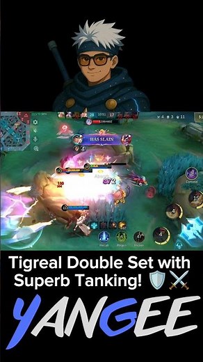 Tigreal Double Set with Superb Tanking! 🛡️⚔️#MLBB #Yangee #MLBBTigreal