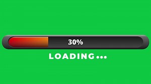 Download loading bar downloading progress animation loading transfer 0 to 100 percent on a green screen background for free
