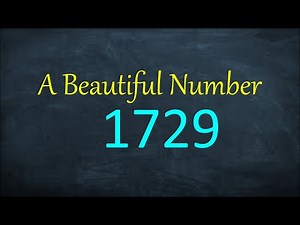 #Ramanujan | A beautiful Number 1729 | Ramanujan Number