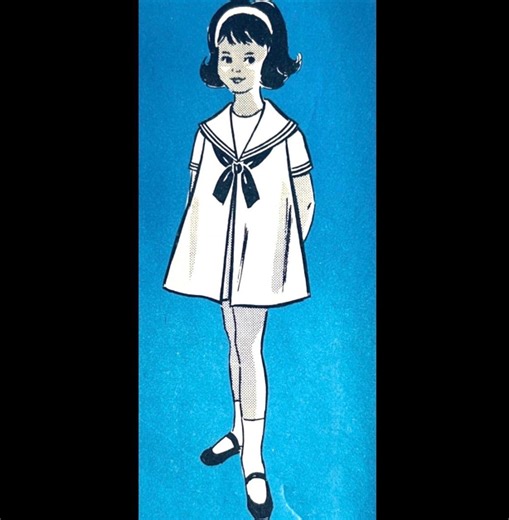 Marian Martin 9261 8, Girls Dress Patterns, School Dress Pattern, Girl Summer Dress Pattern, Sailor Dress Sewing Pattern, Kids Patterns - Etsy