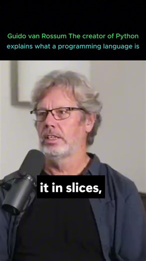 The creator of Python explains what a programming language is