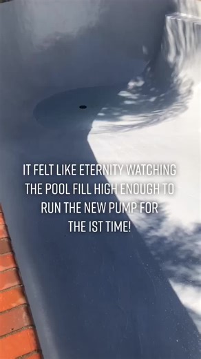 Overall it took a day and a half to fill the pool. Next step is to run the new pool pump to see if it works. 🤞 #oldpool #quarantinemakeover