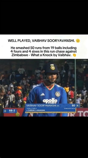 ​YOUNGEST EVER T20I FIFTY! 👑🔥 Vaibhav Suryavanshi’s 19-Ball Mayhem vs Zimbabwe! #Shorts #Cricket