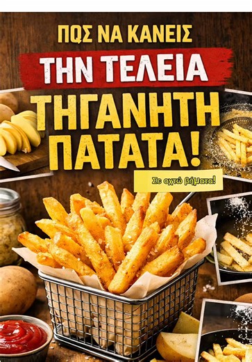 Η τέλεια τηγανητή πατάτα σε εφτά βήματα! #french #fries #cooking #chef #restaurant