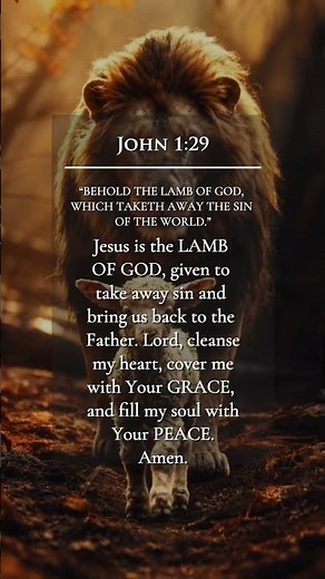 Jesus Is The Lamb Of God ✨ John 1:29 #dailybibleverse #kjv #trustgod #love
