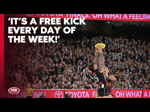 "It's front on contact!" - Debate sparked over Pies crucial free kick call MISSED in prelim final!