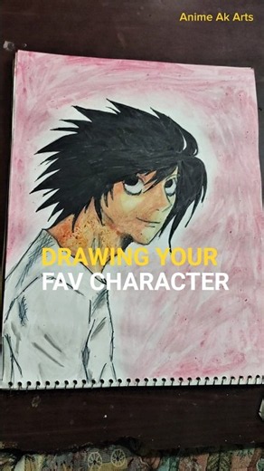 Drawing L from Death Note 🖤 | Easy Anime Sketch #Shorts