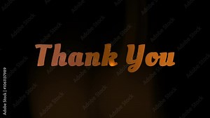 Animated Thank You Text with Warm Gradient Effect. This video features an animated "Thank You" message with a warm, gradient color effect, perfect for expressing gratitude in a visually appealing way.